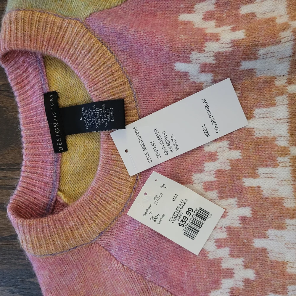 Multicolor Gradient Women's Sweater - Picture 4 of 8